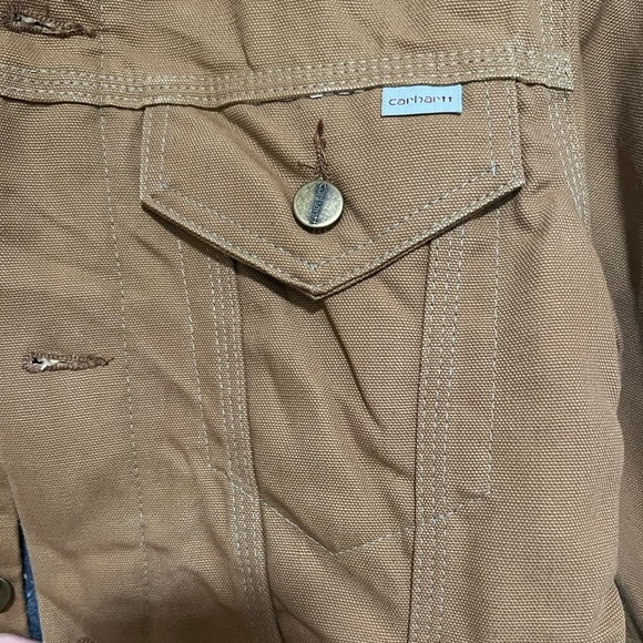 Carhartt Vintage 80s Blanket Lined Firm Duck Jean Trucker Jacket Size 38T 6BWJPT - Picture 5 of 12